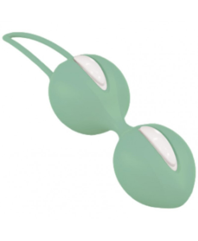 FUN FACTORY – SMARTBALLS DUO PELVIC BALLS WHITE / GREEN PISTACHIO