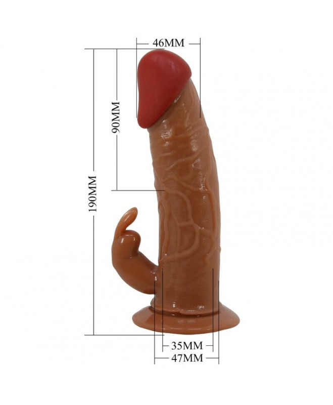 PRETTY LOVE - MARION DIRBAI UNIVERSALŪS TRIUKŠČIAI SU VIBRACIJA DILDO 19 CM RUDA 6