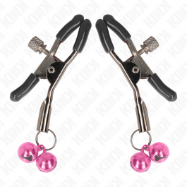 KINK - DVIGUBAS BELL NIPPLE CAMP PINK 6 CM