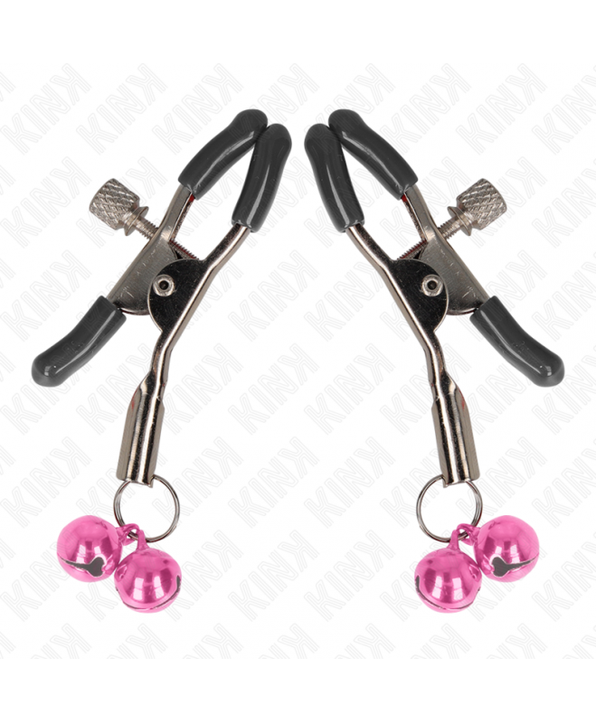 KINK - DVIGUBAS BELL NIPPLE CAMP PINK 6 CM 2