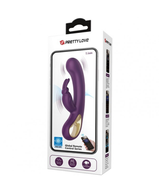 PRETTY LOVE – LIAM RABBIT VIBRATOR & G SPOT STIMULATOR PURPLE 4