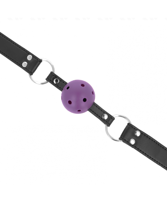 KINK – Kvėpuojantis KUMULYS 4 CM GAG SU DVIGUBA KNIEDĖ PURPURA 62,5 x 2,5 CM REGULIUOJAMAS 42-58 CM 4