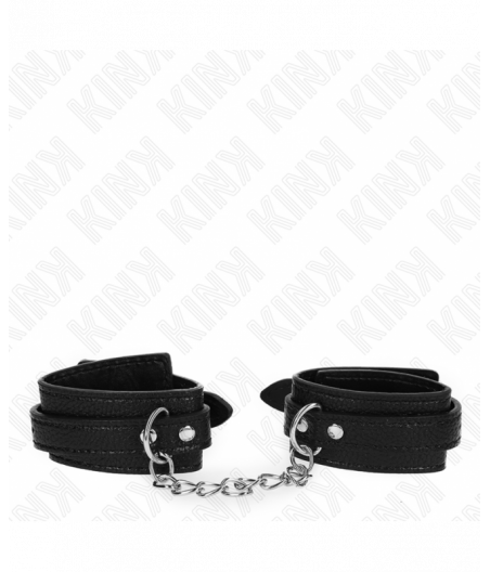 KINK - SNAKE PATTERN WRIST RESTRAINTS BLACK ADJUSTABLE 20-28 CM X 5.4 CM