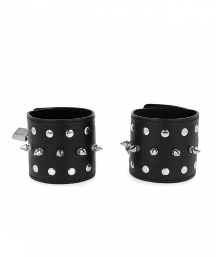 KINK - PUNK WRIST RESTRAINTS WITH SPIKES 25 X 6 CM