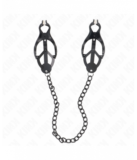 KINK - JAPANESE CLOVER NIPPLE CLAMPS WITH CHAIN BLACK 30 CM