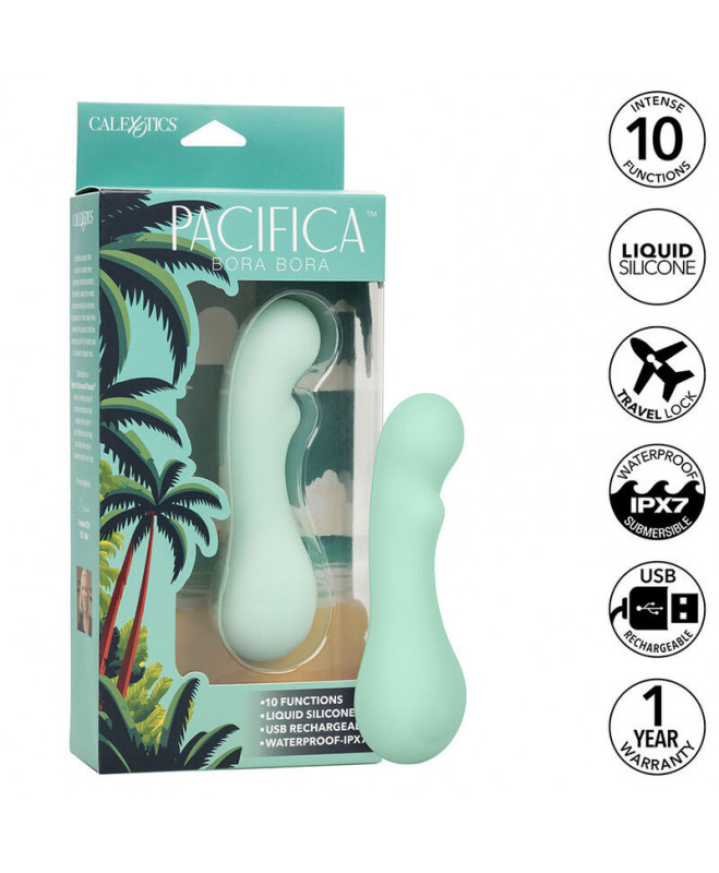 CALEXOTICS - PACIFICA BORA BORA STIMULATOR G SPOT 10 VIBRATIONS AQUA