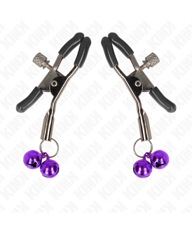 KINK - DVIGUBAS BELL NIPPLE CAMP PURPLE 6 CM