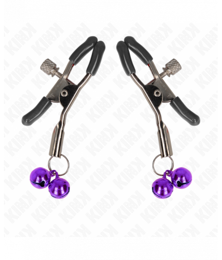 KINK - DOUBLE BELL NIPPLE CLAMP PURPLE 6 CM