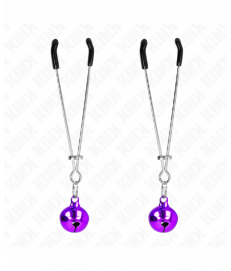 KINK - THIN BELL NIPPLE CLAMPS PURPLE 7 CM