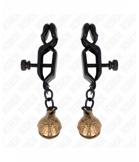 KINK - BELL JAW STYLE NIPPLE CLAMPS BLACK 7 CM