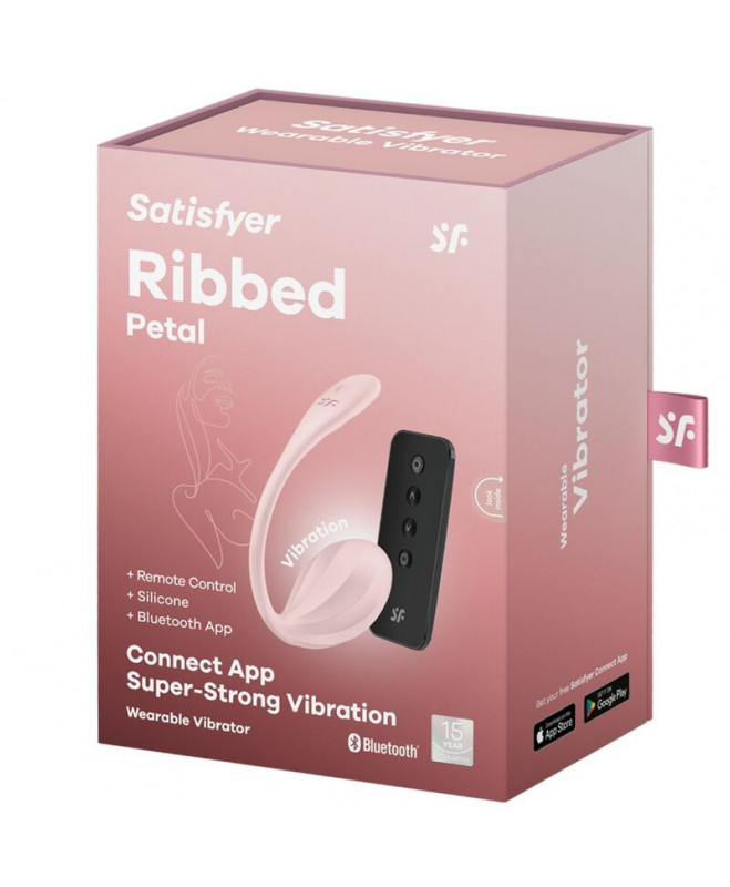 SATISFYER – NUOTOLINIO VALDYMO STIMULIATORIUS STIMULIATORIUS ROSE NEMOKAMA programėlė su briaunelėmis G POINT 7