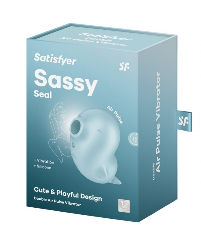 SATISSFYER – SASSY SEAL STIMULIATORIUS IR VIBRATORIAUS MĖLYNAS 6