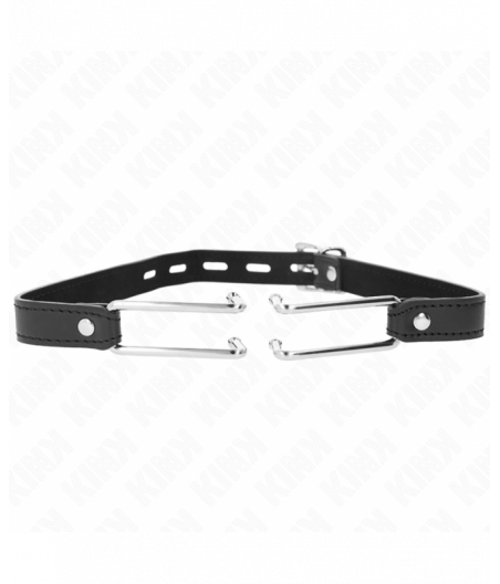 KINK - METAL HOOK GAG 11.5 CM WITH LEATHERETTE STRAP ADJUSTABLE 39-58 CM X 2 CM