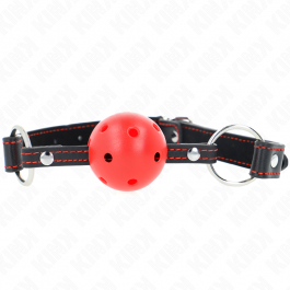 KINK – tuščiaviduris kietas RED BALL GAG MODELIS 2 65 x 2,5 CM