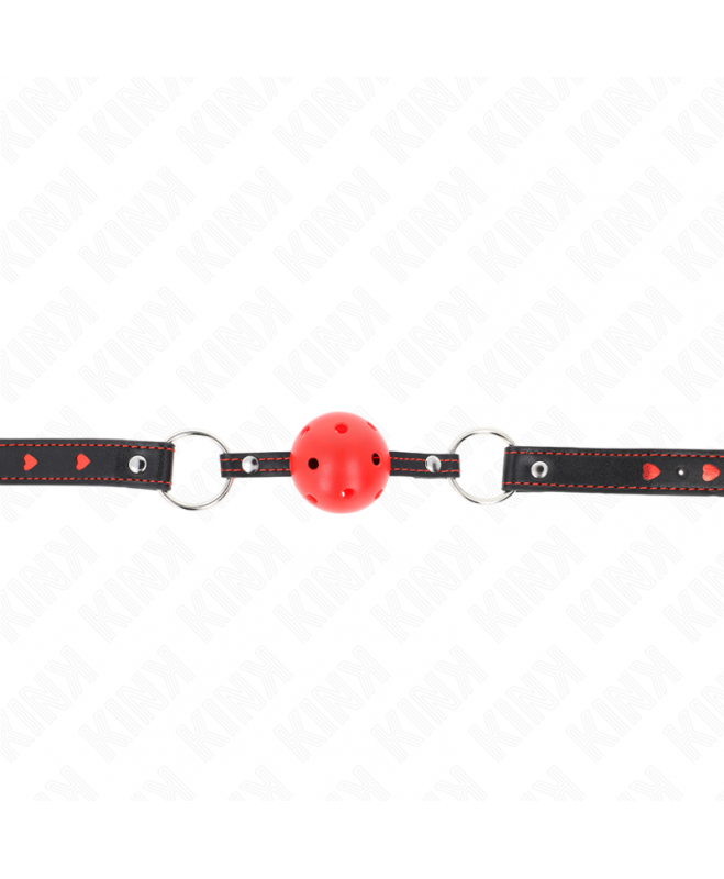 KINK – tuščiaviduris kietas RED BALL GAG MODELIS 2 65 x 2,5 CM 3