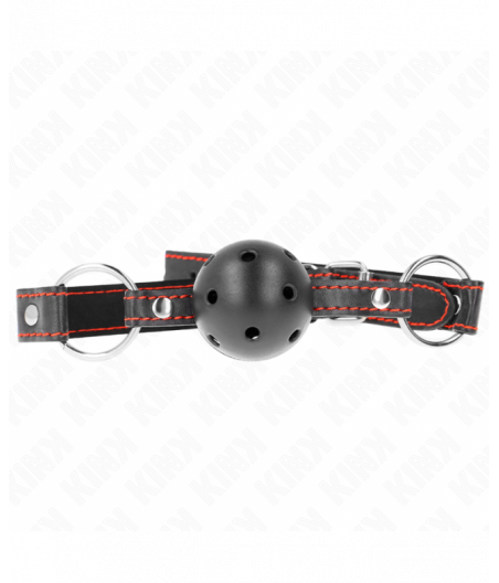 KINK - HOLLOW HARD BLACK BALL GAG MODEL 2 65 x 2.5 CM