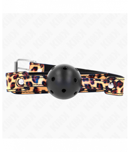 KINK - LEOPARD BREATHABLE BALL 4.5 CM GAG 65 x 2.5 CM