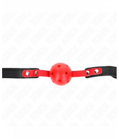 KINK - RED HOLLOW HARD BALL 4 CM GAG BLACK STRAP 60 x 2 CM ADJUSTABLE 37-52 CM