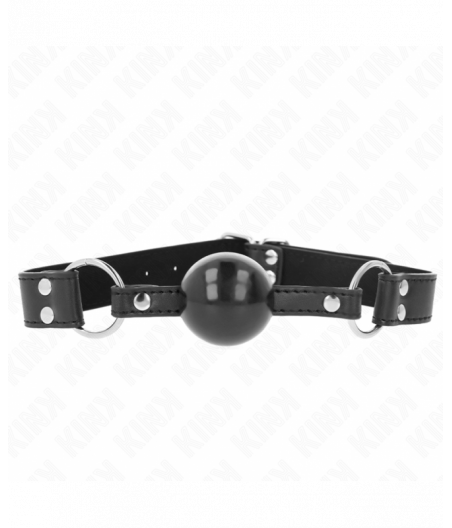 KINK - SOFT AND SOLID BALL 4 CM GAG WITH LEATHERETTE STRAP 62 x 2.5 CM ADJUSTABLE 42-58 CM