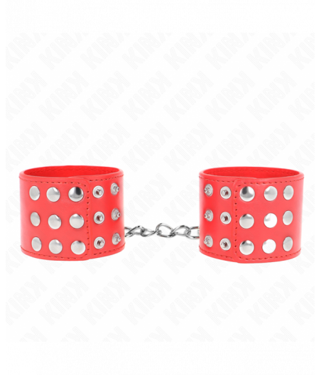 KINK - WRIST RESTRAINTS WITH SNAP FASTEN RED ADJUSTABLE 19-24 CM X 5.5 CM