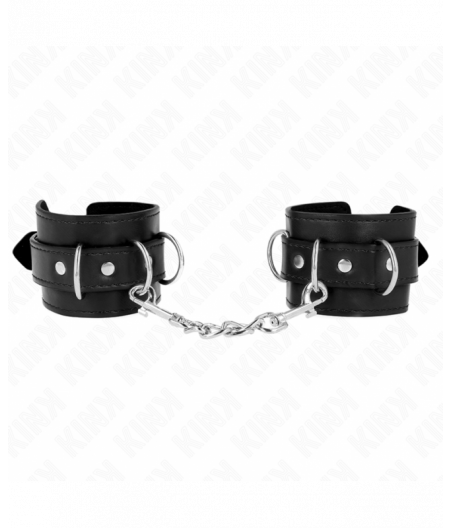 KINK - 3 D-RING WRIST RESTRAINTS ADJUSTABLE BLACK 17.5-25 CM X 6 CM