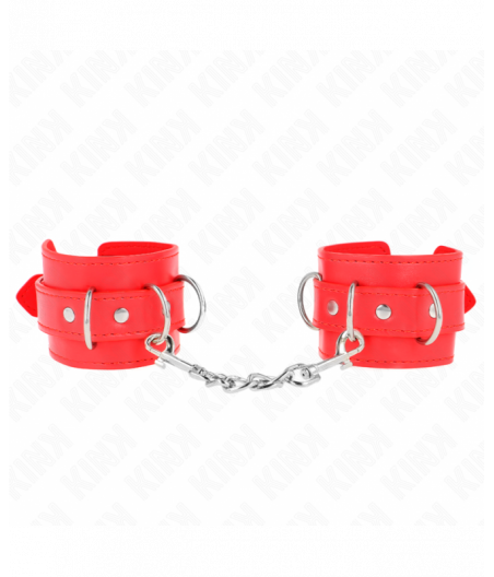 KINK - 3 D-RING WRIST RESTRAINTS ADJUSTABLE RED 17.5-25 CM X 6 CM