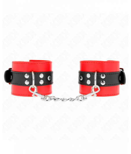 KINK - WRIST RESTRAINTS RED WITH BLACK BELT ADJUSTABLE 17-28 CM X 6 CM