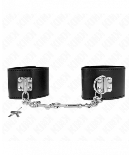 KINK - WRIST RESTRAINTS WITH PADLOCK CLOSURE BLACK ADJUSTABLE 16-23 CM X 5.5 CM