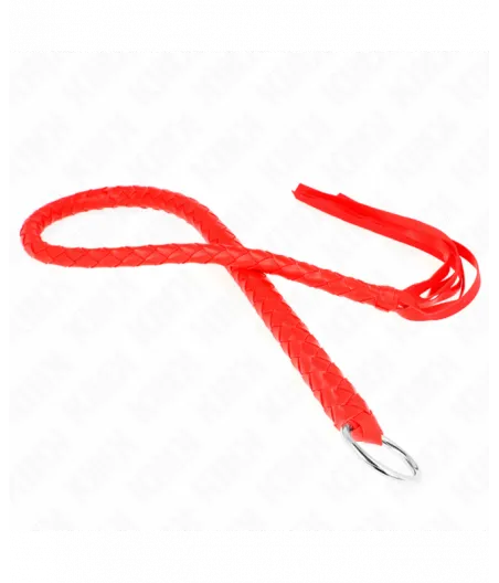KINK - SNAKE WHIP WITH RED HAND RING 65 CM