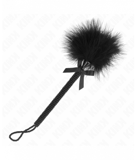 KINK - NYLON ROPE WAND WITH TICKLE FEATHERS AND BLACK BOW 25 CM