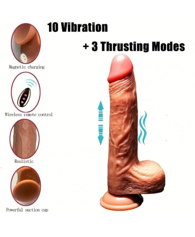 ARMONY – REALISTINIS DILDO VIBRATORIAUS IR NUOTOLINIO VALDYMO VALDYMAS VEIKIAMAS 22,5 CM 3