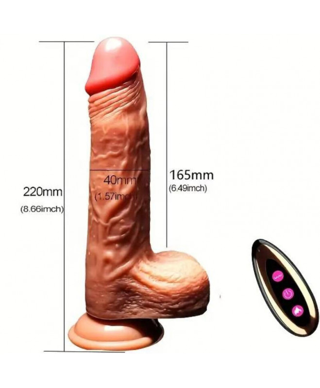 ARMONY – REALISTINIS DILDO VIBRATORIAUS IR NUOTOLINIO VALDYMO VALDYMAS VEIKIAMAS 22,5 CM 5