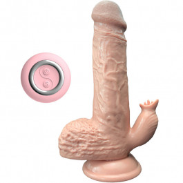 ARMONY – REALISTUS VIBRATORIUS IR VEIKIMO DILDO SU LIEŽUŽIO STIMULIATORIU 19 CM