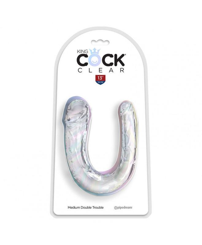 KING COCK – DOUBLE TROUBLE DOUBLE DILDO 33 CM CLEAR 2