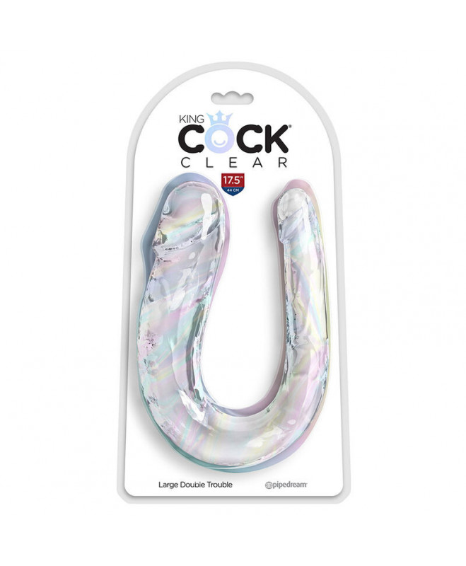 KING COCK – DOUBLE TROUBLE DOUBLE DILDO 44 CM CLEAR 2