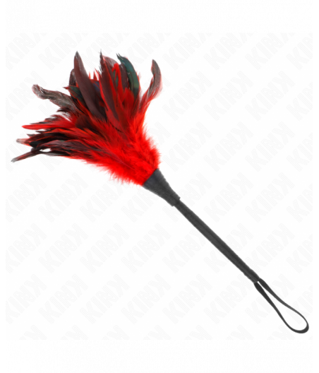 KINK - RED MAIDS HORN SHAPED TICKLE CHICKEN FEATHERS 36 CM