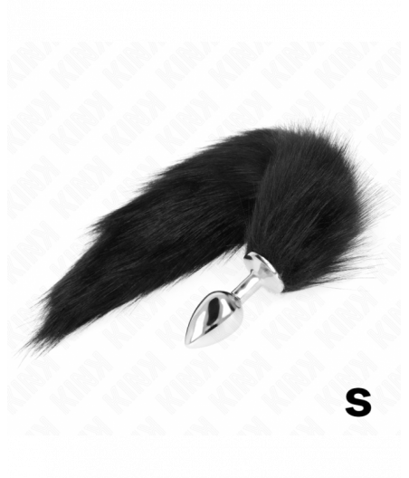 KINK - ANAL PLUG SIZE S 7 X 3 CM WITH SYNTHETIC TAIL 40 CM BLACK