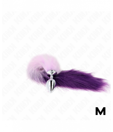 KINK - ANAL PLUG SIZE M 8 X 3.5 CM WITH SYNTHETIC TAIL 40 CM PURPLE