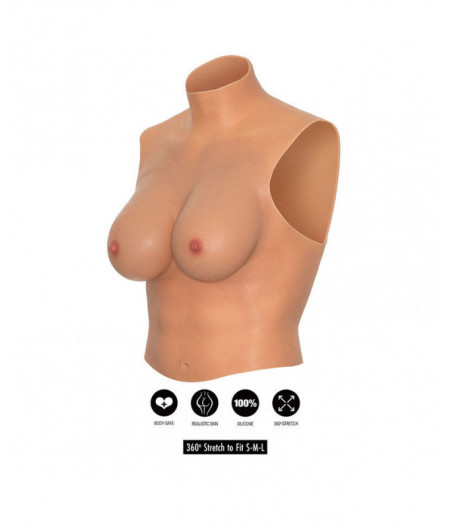 HIDDEN DESIRE - ALTER EGO WEARABLE BREAST SHIRT D-CUP FLESH