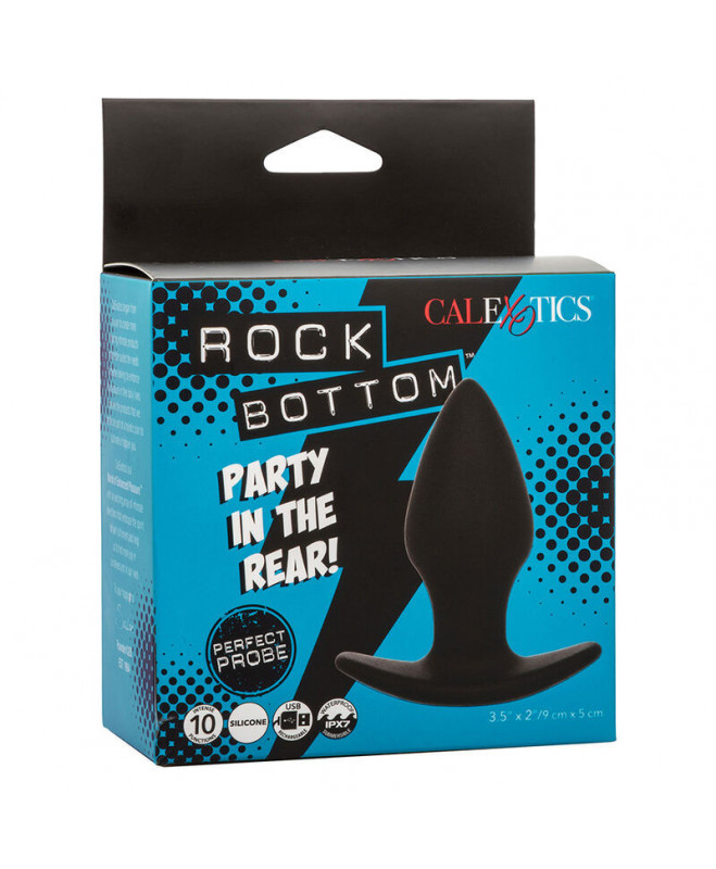 CALEXOTICS – ROCK BOTTOM PERFECT ANAL PPLG 10 VIBRATIONS SILICONE BLACK 10