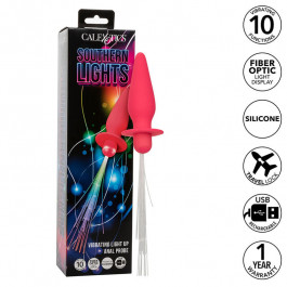 CALEXOTICS – SOUTHERN LIGHTS APŠVIETINA ANALINIS KIŠTUKAS 10 VIBRATIONS SILICONE PINK