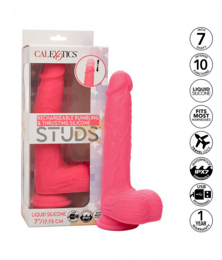 CALEXOTICS - STUDS REALISTIC VIBRATOR 10 VIBRATIONS PINK