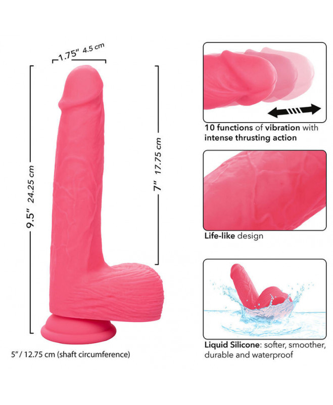 CALEXOTICS - STUDS REALISTIC VIBRATOR 10 VIBRATIONS PINK 8