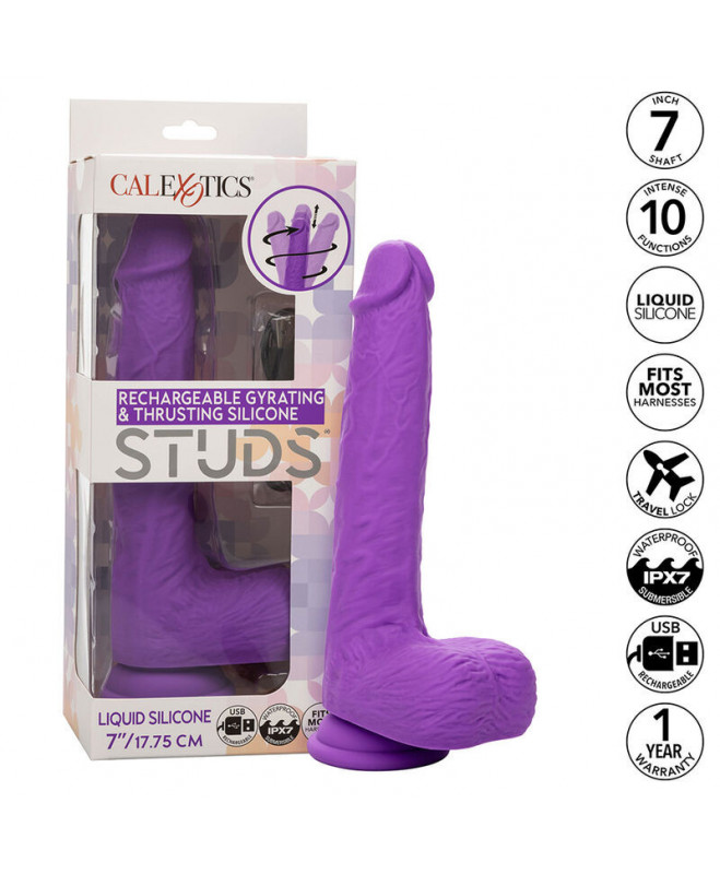 CALEXOTICS – SMIELĖS ĮKRAUJAMI IR SUKIMAS VIBRATORIUS 10 VIBRATIONS PURPLE