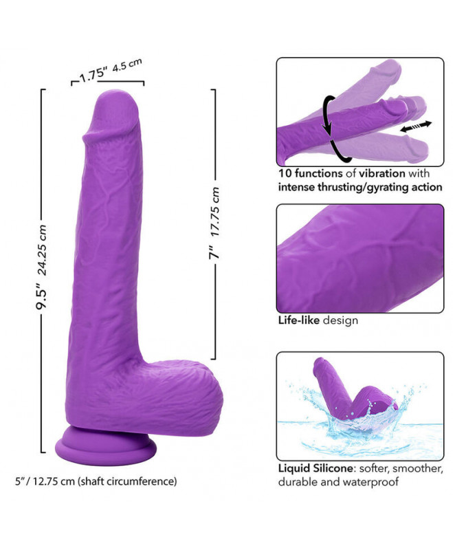 CALEXOTICS – SMIELĖS ĮKRAUJAMI IR SUKIMAS VIBRATORIUS 10 VIBRATIONS PURPLE 8