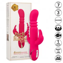 CALEXOTICS – JACK FANTASY TRIKO ŠILDYMAS VIBRATORIUS RABBIT PINK