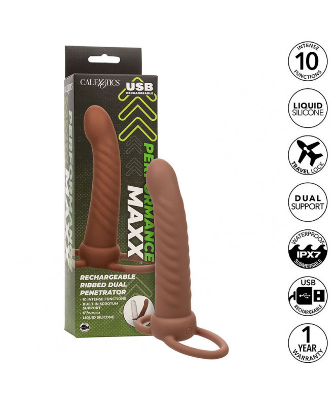 CALEXOTICS – MAXX BRUBOTAS DUAL PENETRATOR 10 VIBRATIONS RUDA