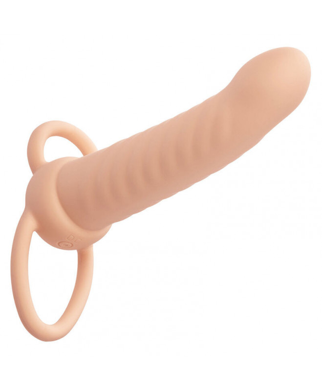 CALEXOTICS – MAXX briaunotas DUAL PENETRATOR 10 VIBRATIONS FLESH 2