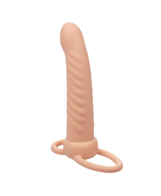 CALEXOTICS – MAXX briaunotas DUAL PENETRATOR 10 VIBRATIONS FLESH 4