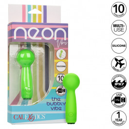 CALEXOTICS - NEON VIBES THE BUBBLY VIBE MINI MASAGER 10 VIBRATIONS GREEN